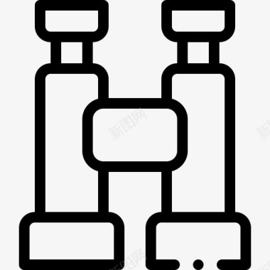 夏令营总动员双筒望远镜夏令营11直线图标图标