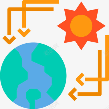 平坦太阳能能量42平坦图标图标