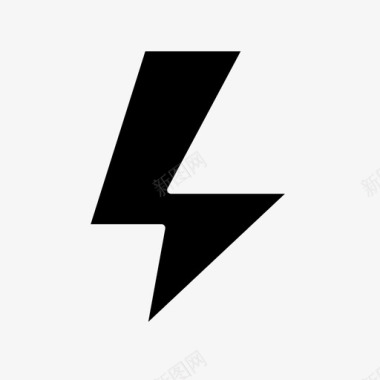 闪电符号能量闪光标志闪电图标图标
