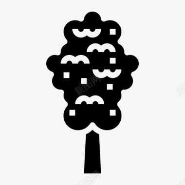 榆树生态自然图标图标