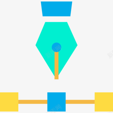 创意羽毛钢笔钢笔创意4扁平图标图标