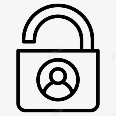 个人资料个人资料安全锁私隐图标图标