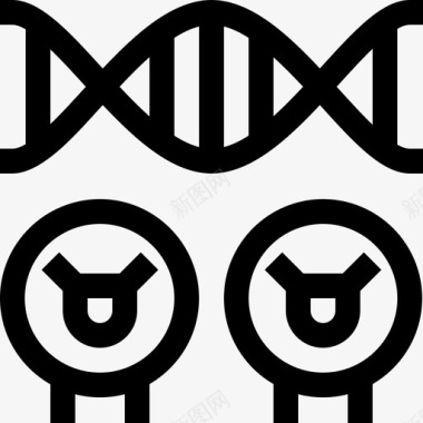 魔性小生物克隆生物工程3线性图标图标