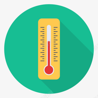 双金属温度计温度计实验室科学1圆形图标图标