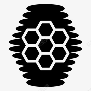 蜂箱六边形蜂蜜图标图标