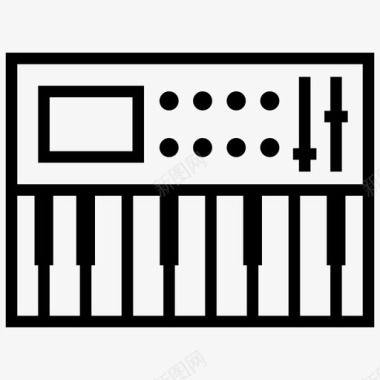 键盘合成器钢琴电子乐器键盘合成器图标图标