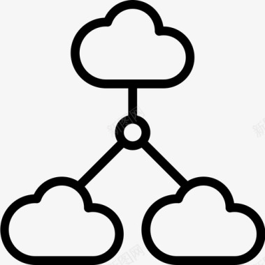 面型图标1管理云计算数据和网络管理1线性图标图标