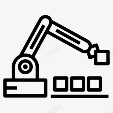 工业工业机械臂工业机器人机器人手臂图标图标