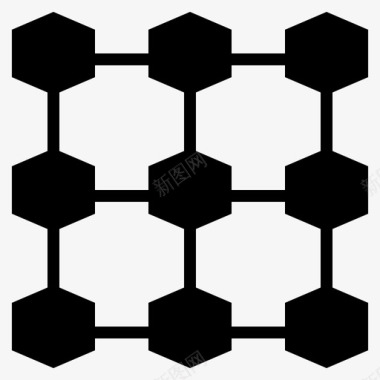 科技设计片头区块链数字网络图标图标