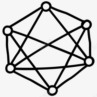 六角形分子结构碳结构几何图案图标图标