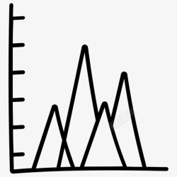 山形图表山形图山脉图数据分析图标高清图片