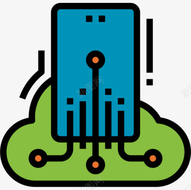 移动4G移动移动技术4线性颜色图标图标