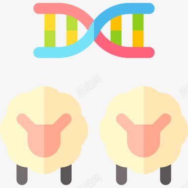 生物课本克隆生物工程16扁平图标图标