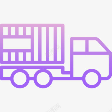 送货车电子商务123轮廓坡度图标图标