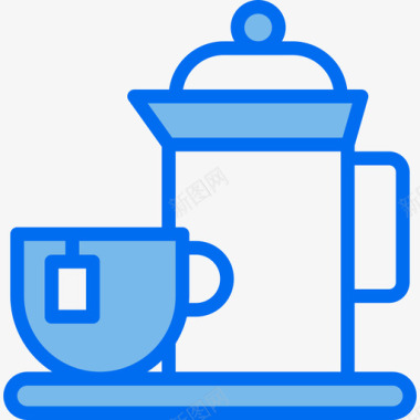 茶壶93号餐厅蓝色图标图标