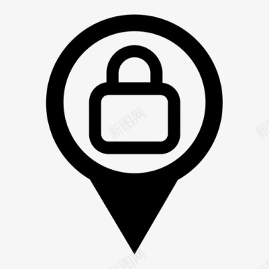 隐私位置隐私区域安全图标图标