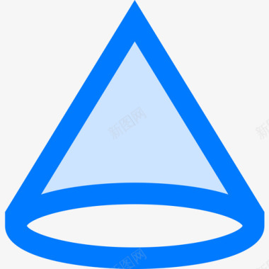 圆锥体3d4蓝色图标图标