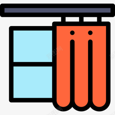 楼梯的标志窗帘智能家居13线性颜色图标图标