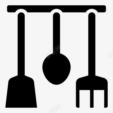 春节采购采购产品炊具叉子勺子图标图标