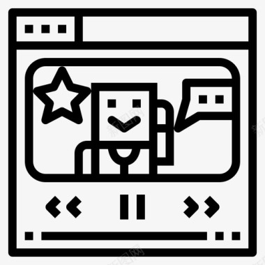 清淡粉丝youtuber通讯粉丝图标图标