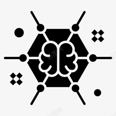 人才占比头脑头脑风暴联系图标图标