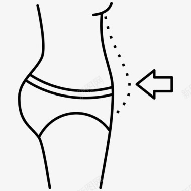 减肥腹部肥胖瘦身图标图标