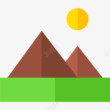山风景61平坦图标图标