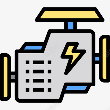 机动车发动机动车2线性颜色图标图标