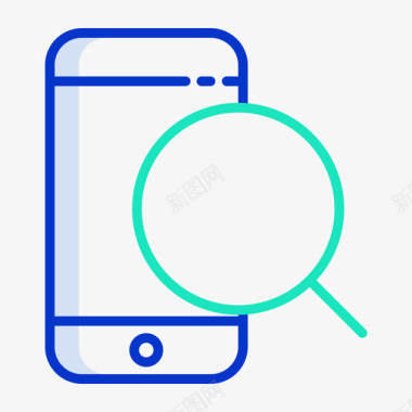 移动搜索搜索移动应用程序19轮廓颜色图标图标
