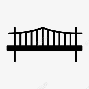 桥梁桥梁建筑栈桥图标图标