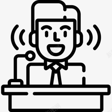 公共环境标识公共关系市场营销84线性图标图标