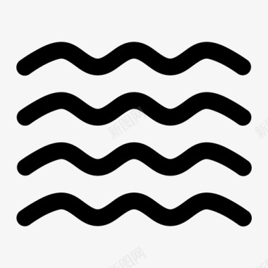 抽象的波浪的水的形状图标图标