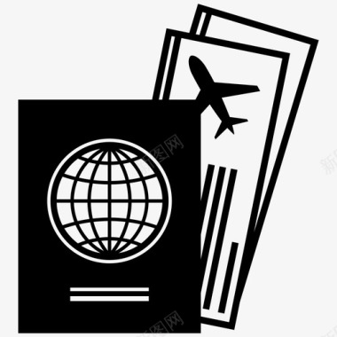 护照国外国外旅行图标图标