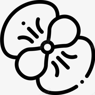 秋海棠花17线形图标图标