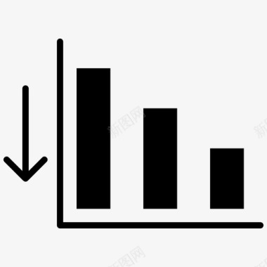 下降图表成本下降图形图标图标