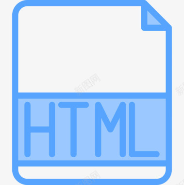 html5模板Html文件扩展名5蓝色图标图标