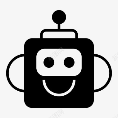 机器人宣传海报机器人自动化头部图标图标