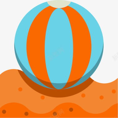 球球免抠素材沙滩球沙滩7平坦图标图标