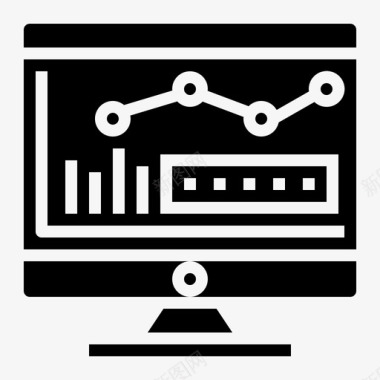 分析矢量图分析计算机监视器图标图标