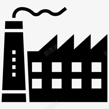 发电机组电力工业环保工厂图标图标
