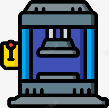压力机压力机制造26线性颜色图标图标
