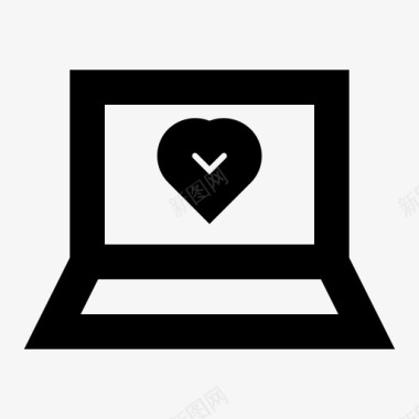 爱情与浪漫心灵笔记本电脑图标图标