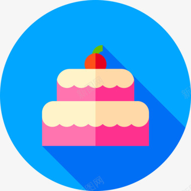 吹蛋糕蛋糕面包房88扁平图标图标