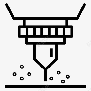 激光切割机三维激光机激光技术机器图标图标