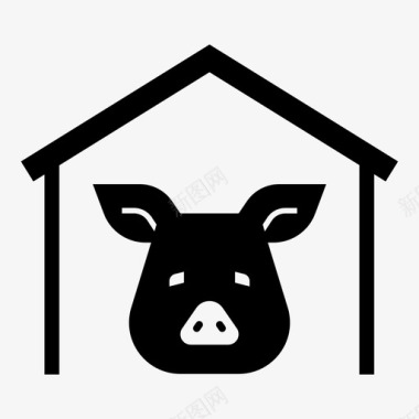 养猪场家畜养殖图标图标