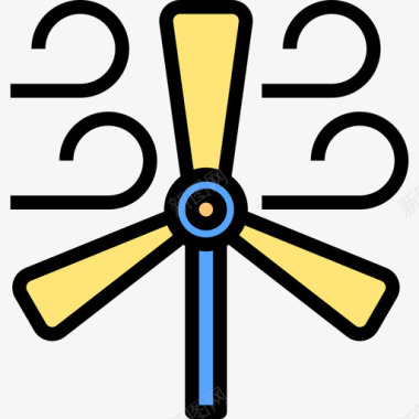 风机电能6线颜色图标图标