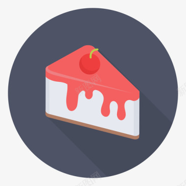 圆形蛋糕蛋糕快餐73圆形图标图标