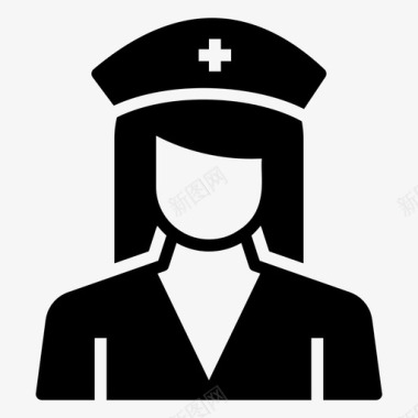 医院护士头像女护士医疗助理图标图标