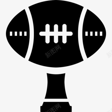 奖杯美式橄榄球图标图标