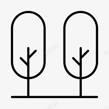 公共环境标识正式的花园环境自然图标图标